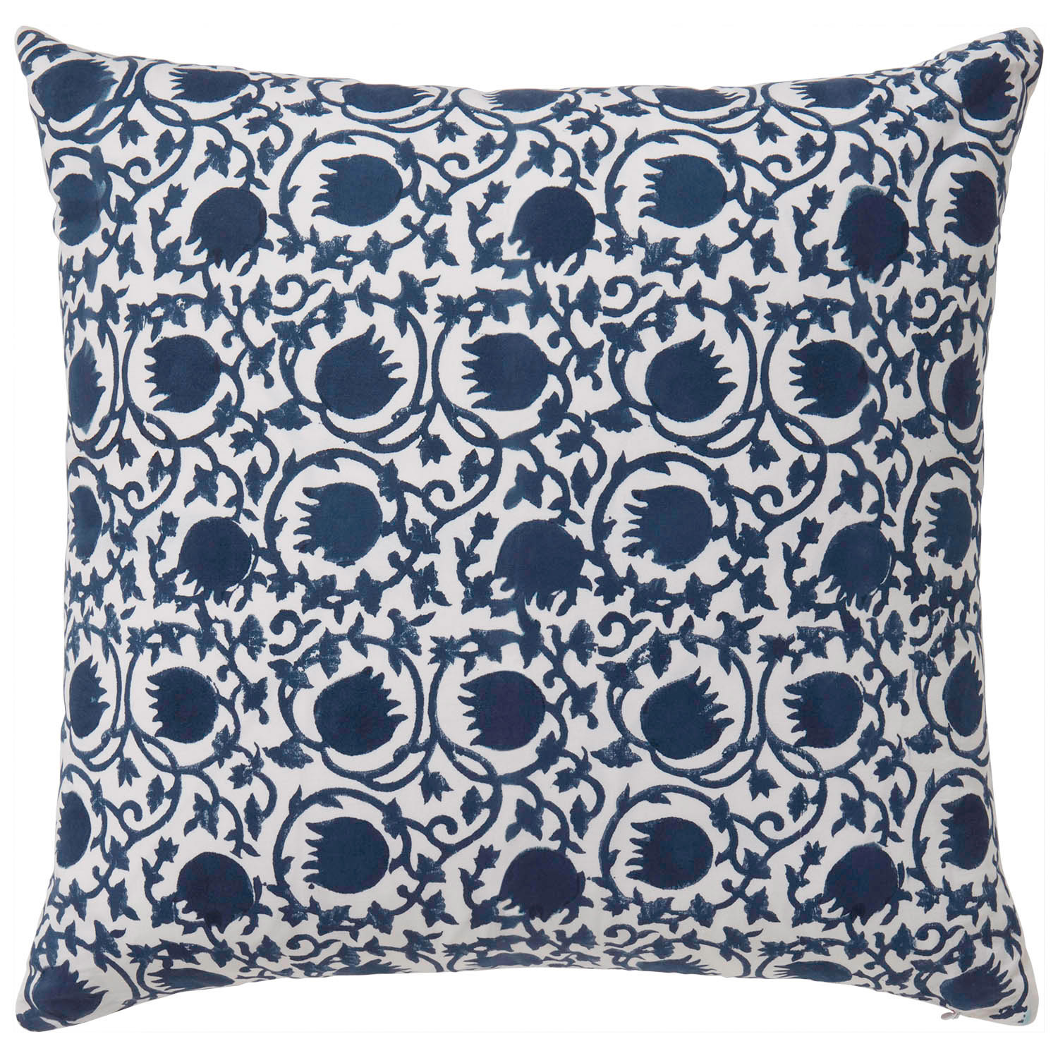 Lotus-Yasmin Reversible Pillow Cover - Blue